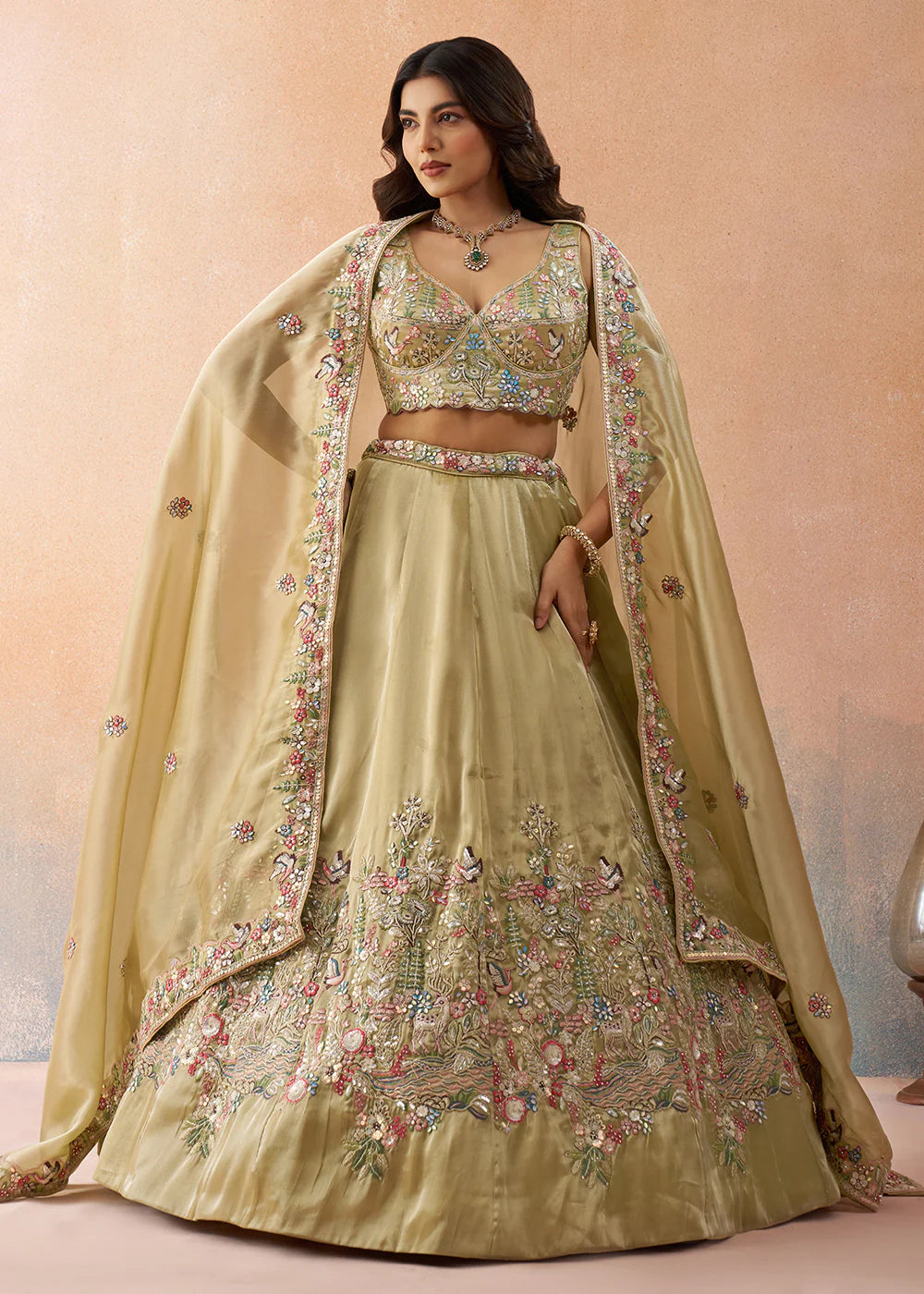 champagne gold lehenga uk