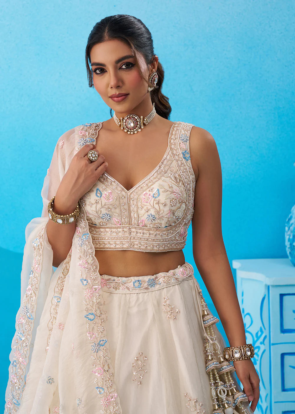 cream lehenga canada