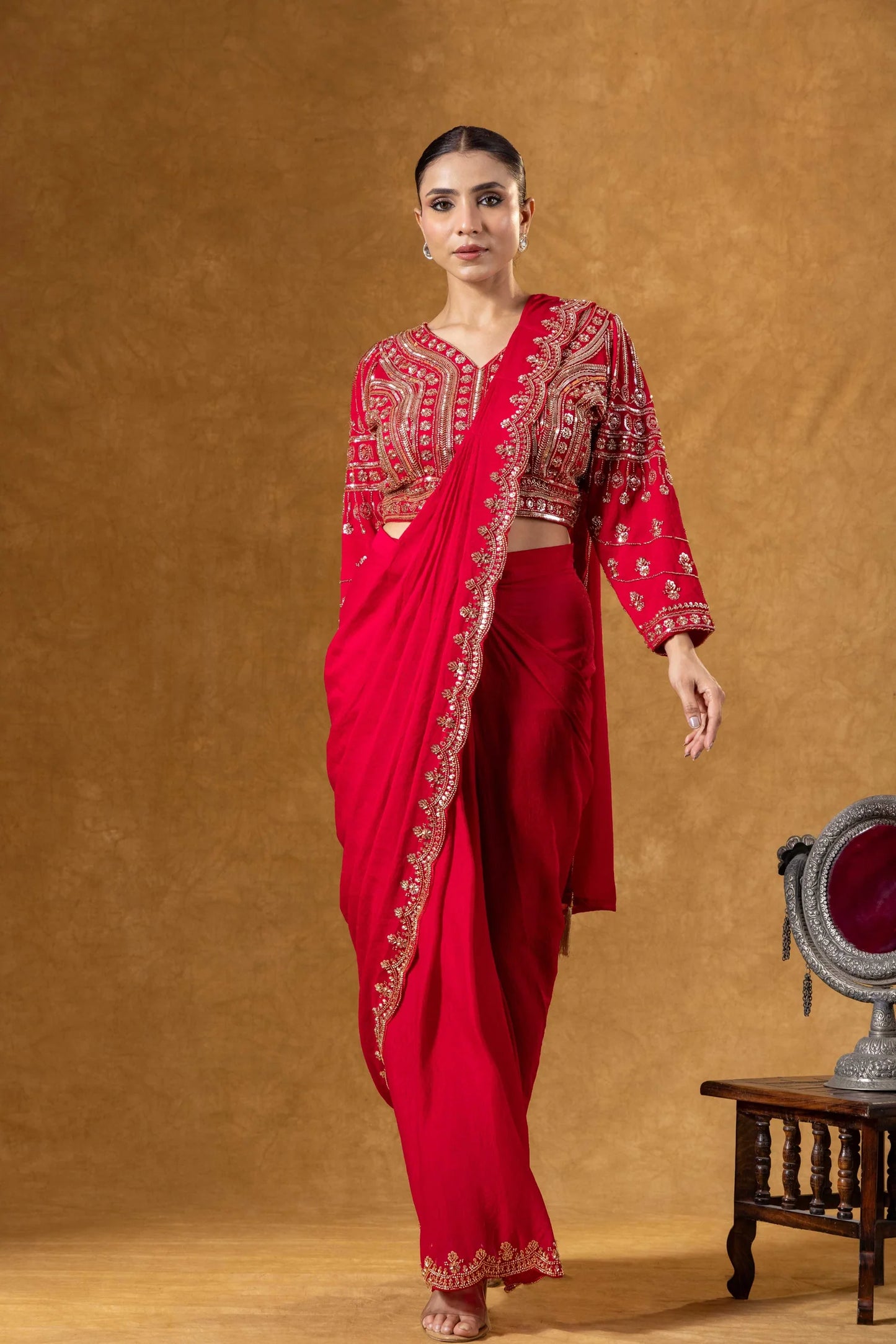 buy georgette saree online crimson