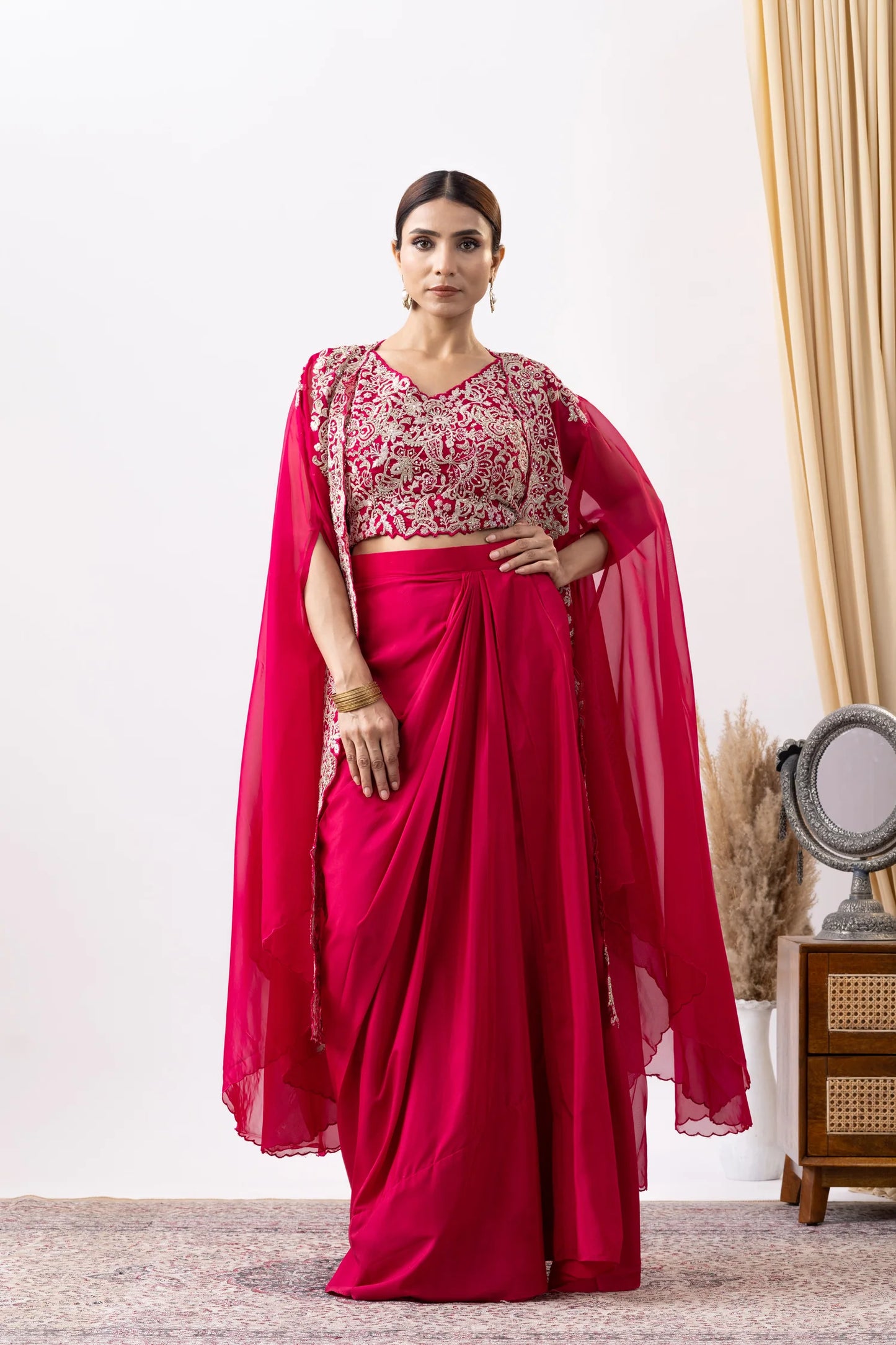 buy draped outfit online usa indian wedding outfits women