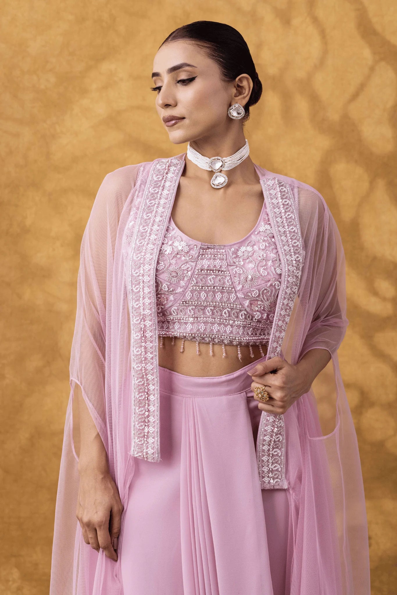 buy cowl skirt set online usa indian wedding outfits women