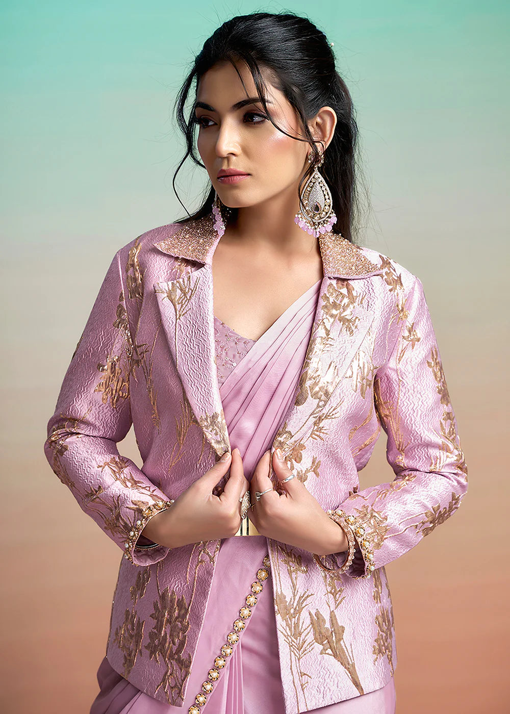 indian wedding lavender saree online