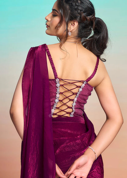 indian wedding maroon saree online
