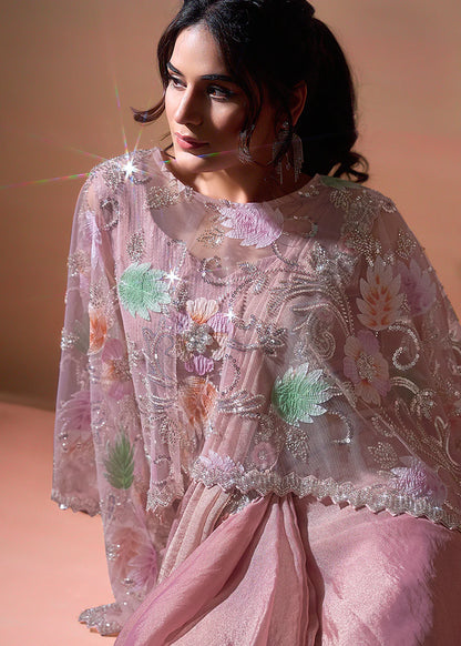 indian wedding peach saree online