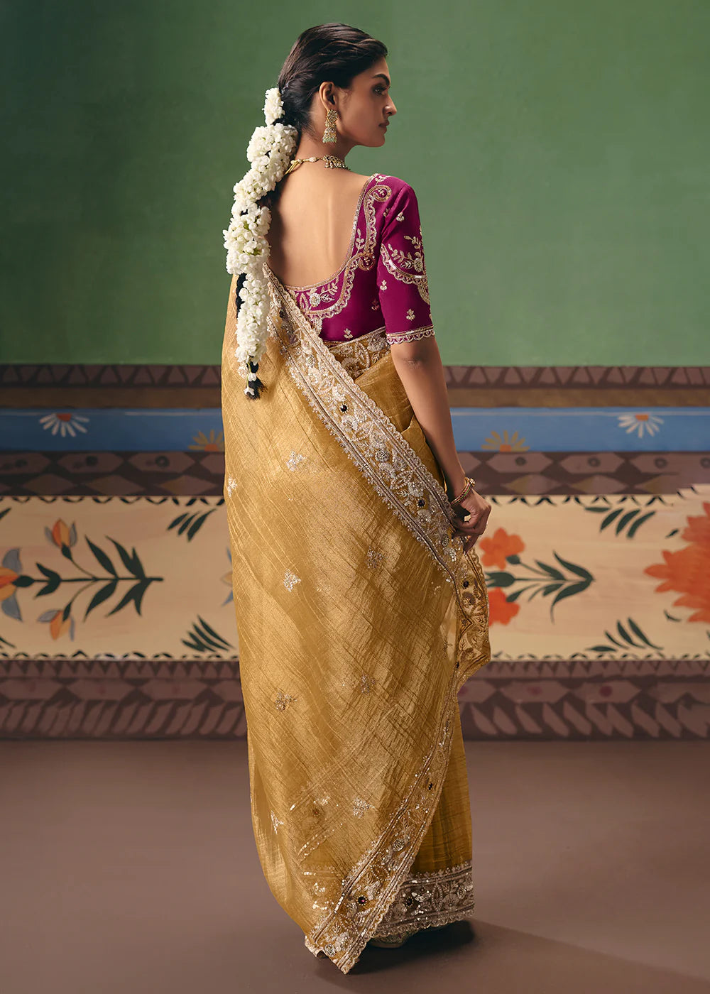 indian wedding yellow saree usa