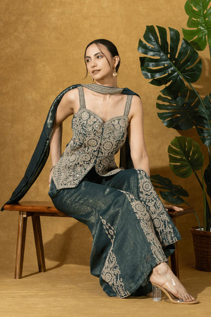 teal green festive outfit online uae