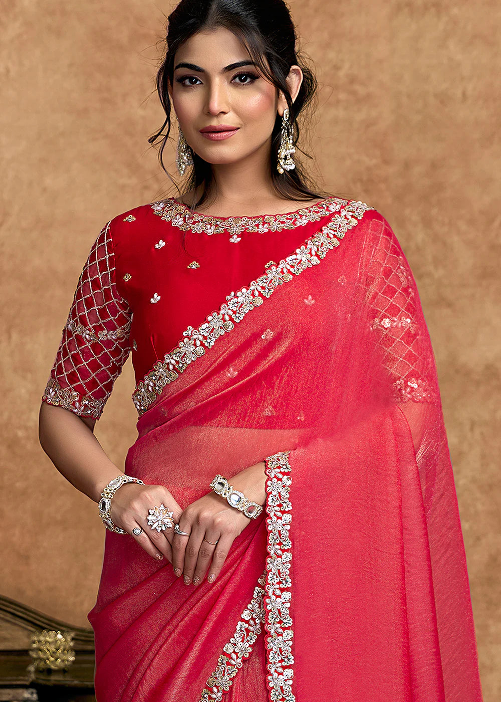 indian wedding saree pink buy usa
