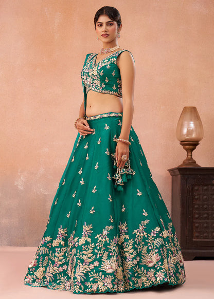 green lehenga usa
