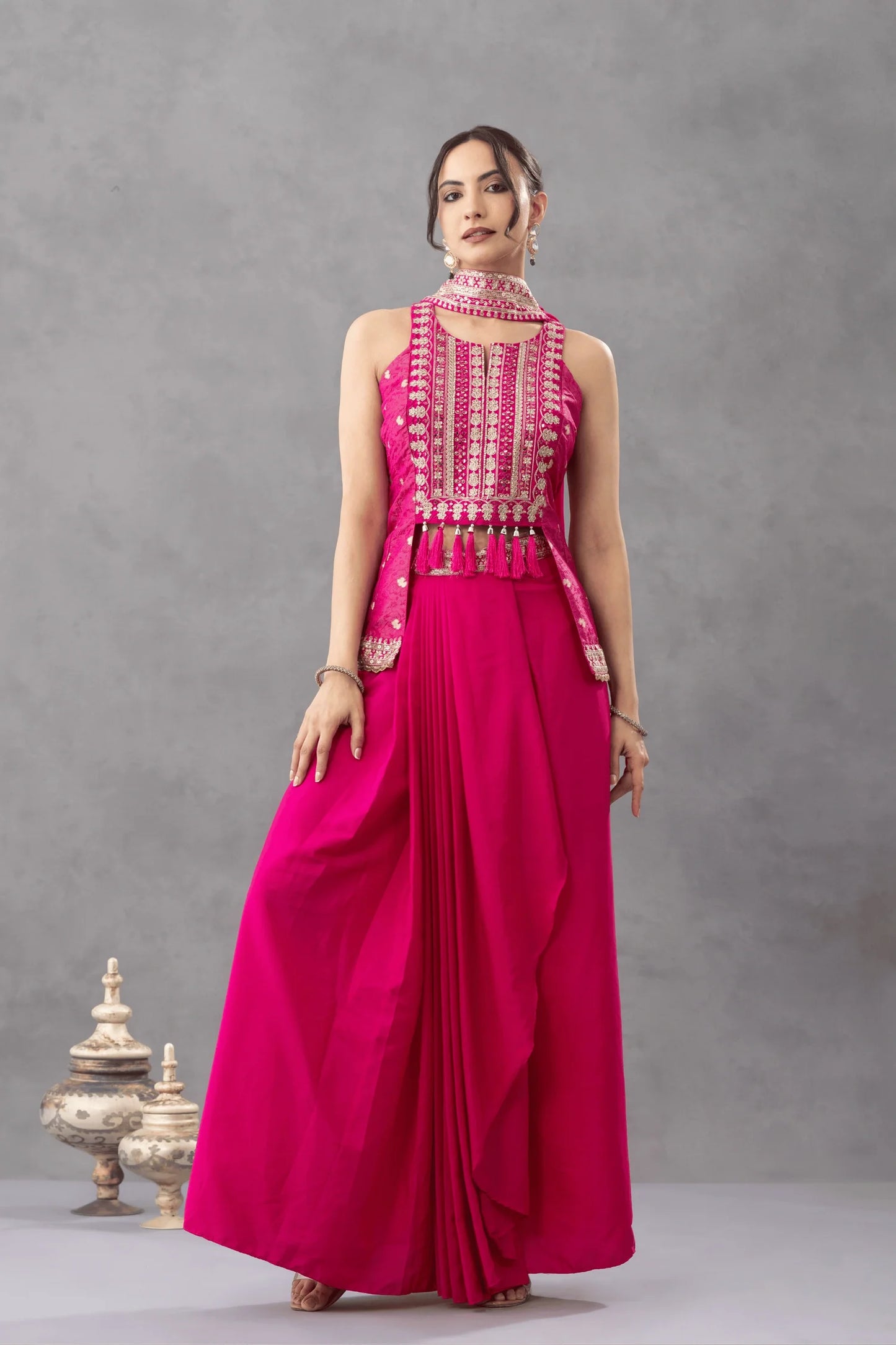 buy designer peplum draped skirt online