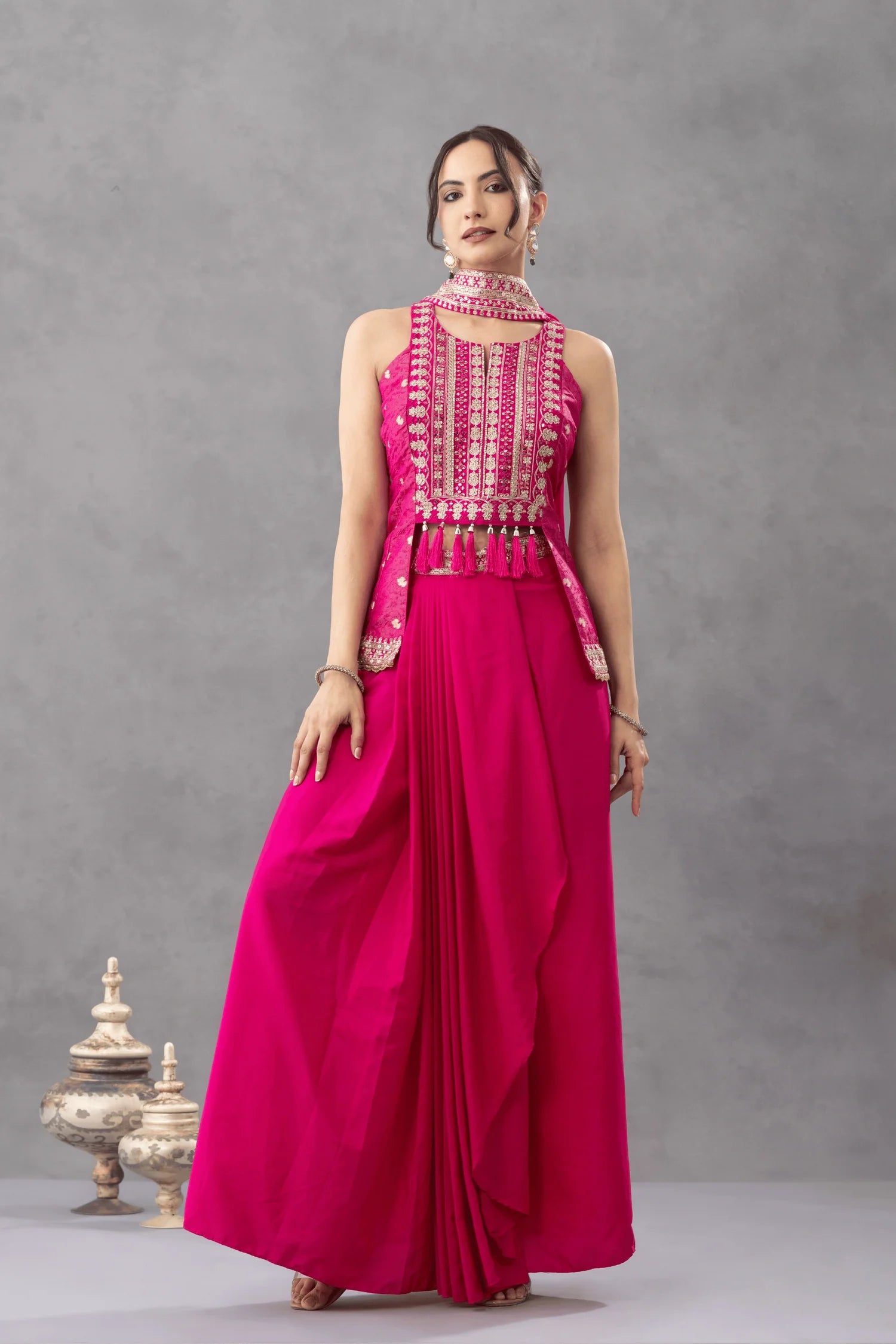 buy designer peplum draped skirt online