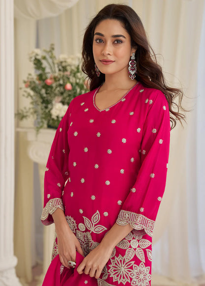 pakistani hotpink pant suit