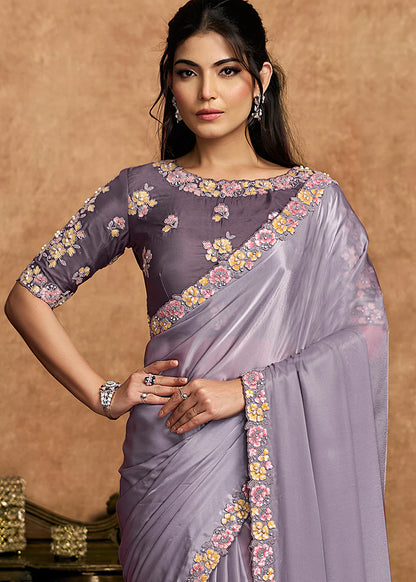 indian wedding saree lilac buy usa