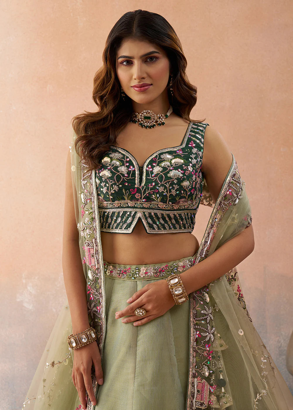 lime green lehenga usa