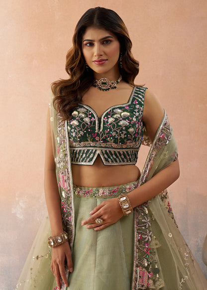 lime green lehenga usa