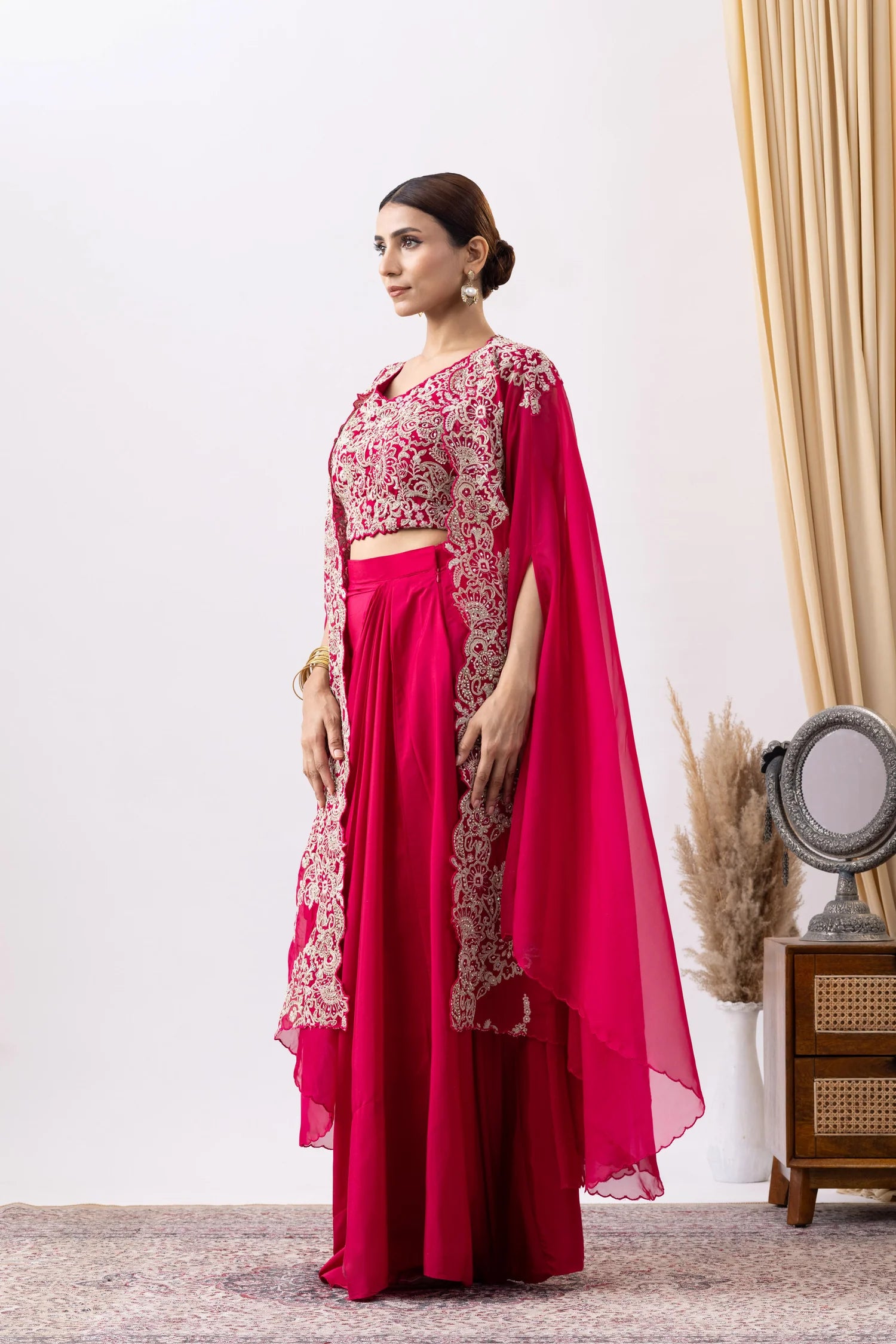 buy indian draped set online pakistani festival outfit