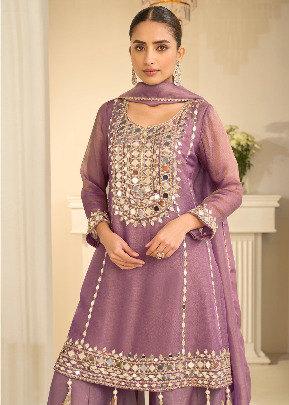 buy ready to wear indian dress mauve purple usa