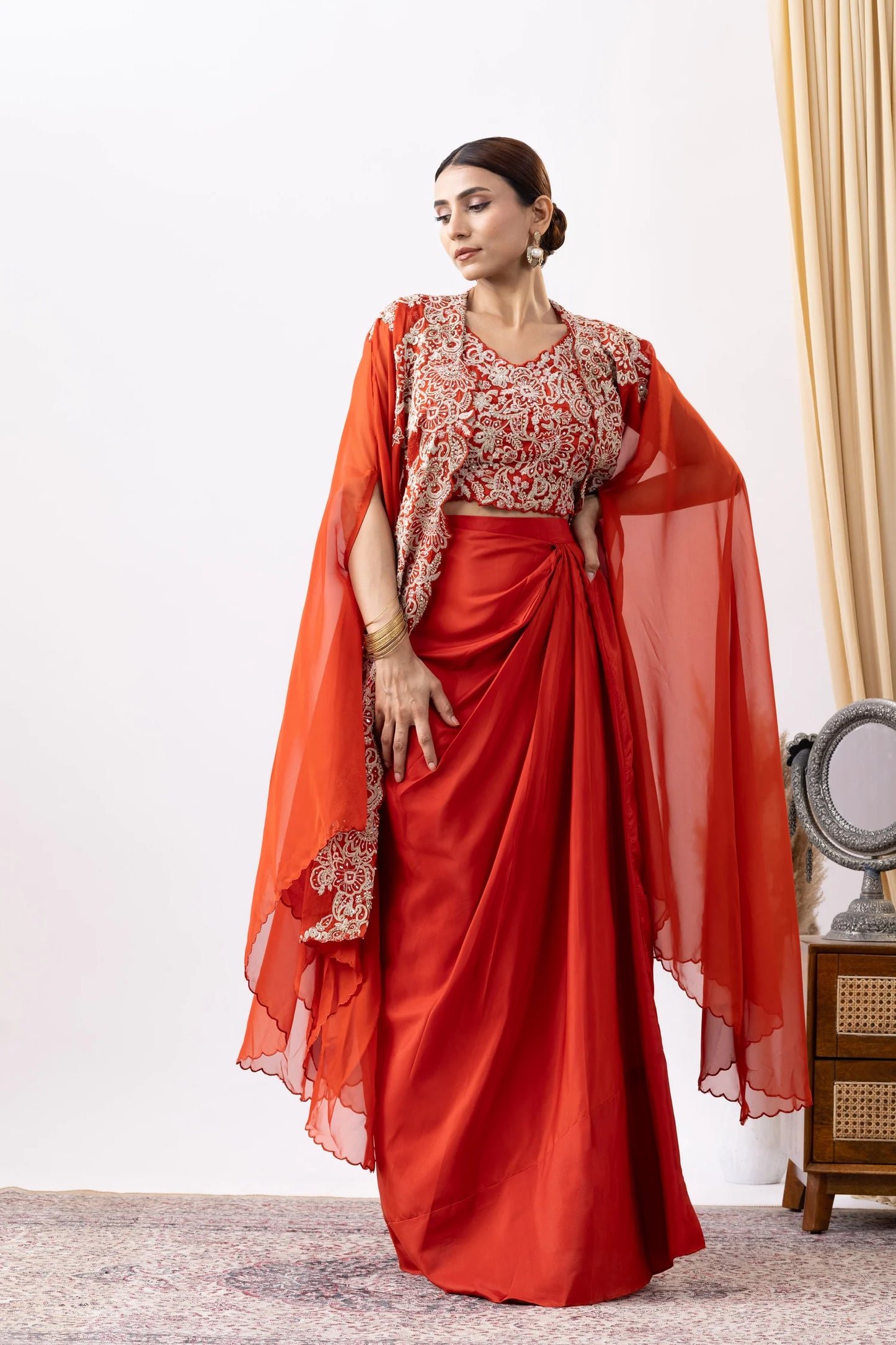 buy indian draped set online pakistani festival outfit