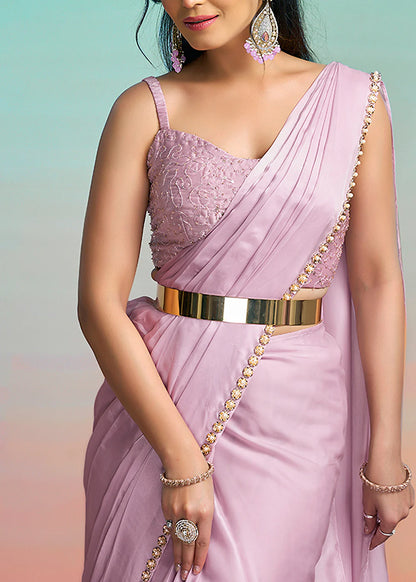 shop designer lavender saree uae online