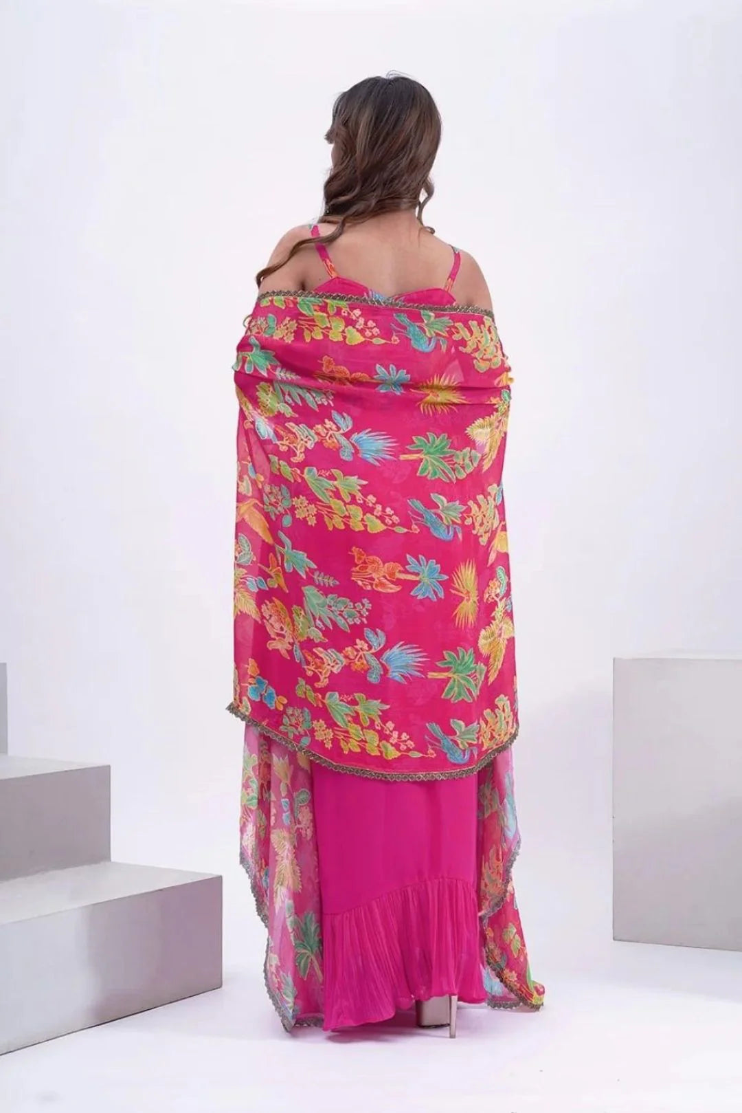 shop pink cape set pakistani style online uk