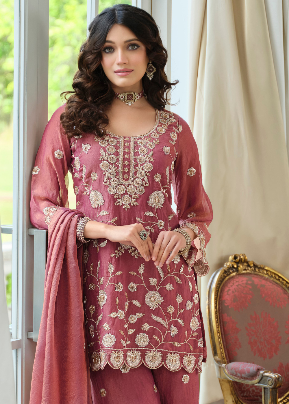 buy ready to wear indian dress pink usa