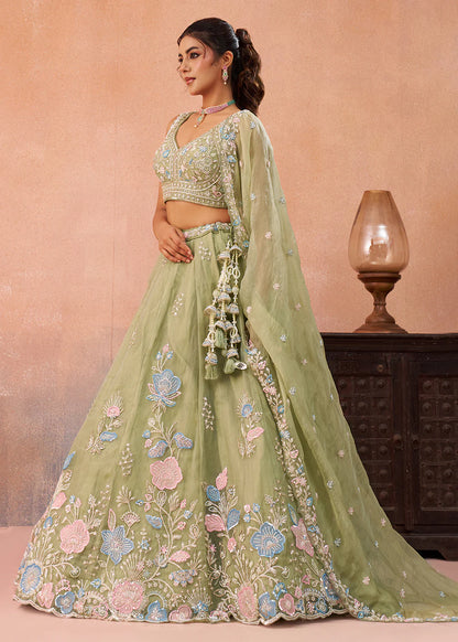 pista green lehenga usa