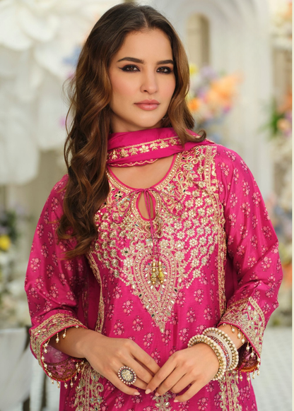 embroidered palazzo suit women