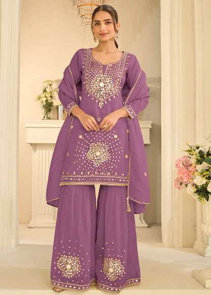 lavender gharara for reception online