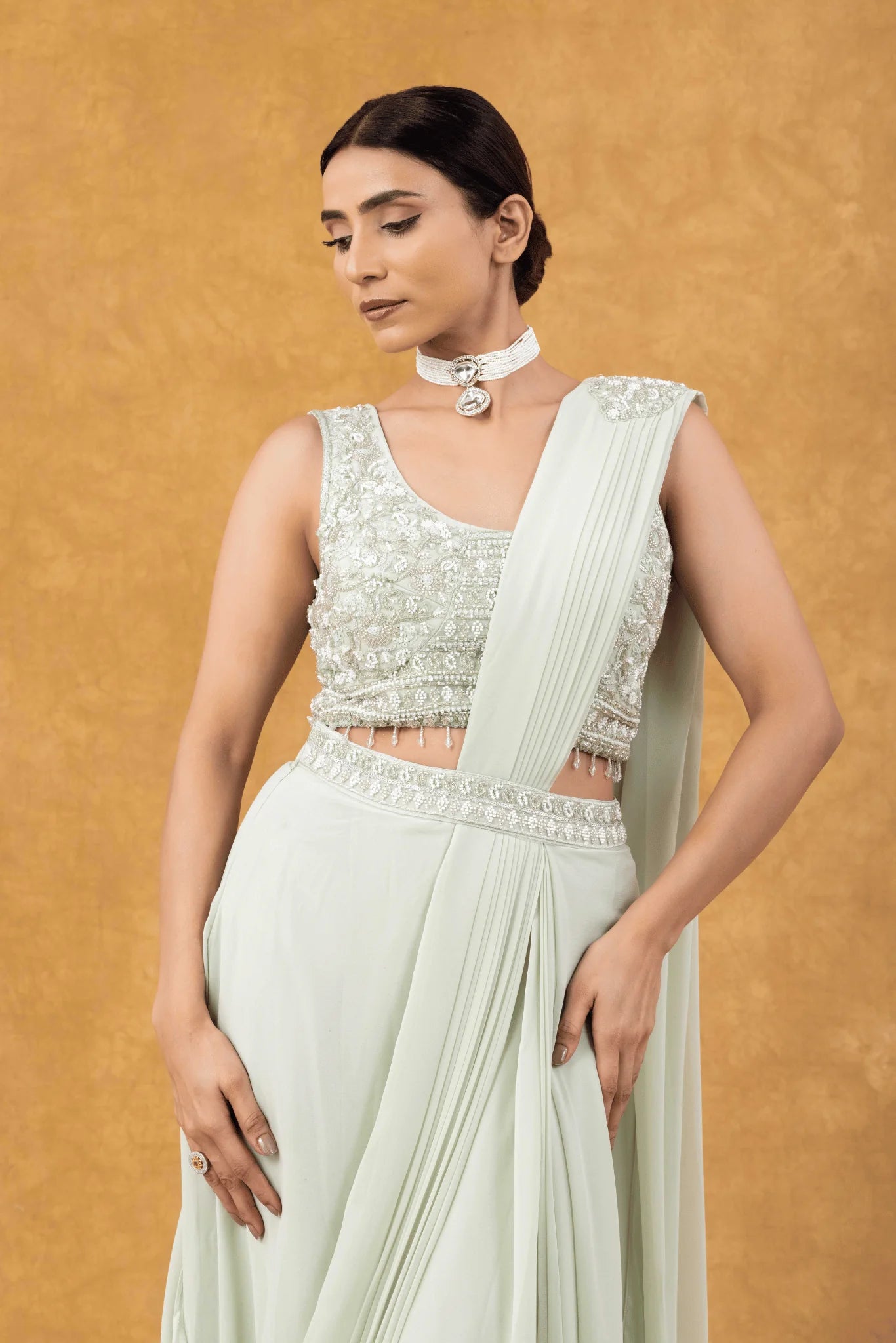 pakistani party wear saree online