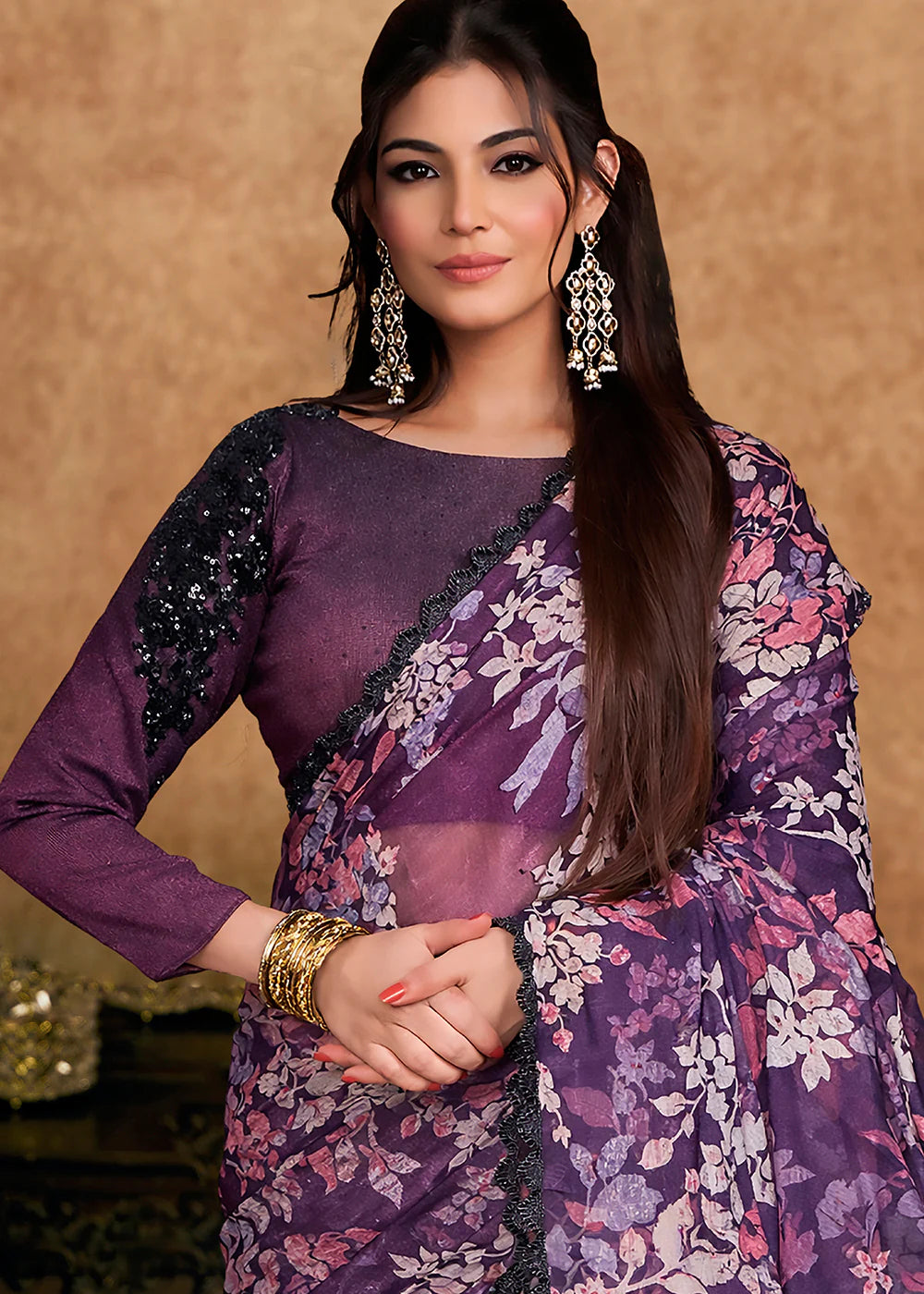 indian wedding saree purple buy usa