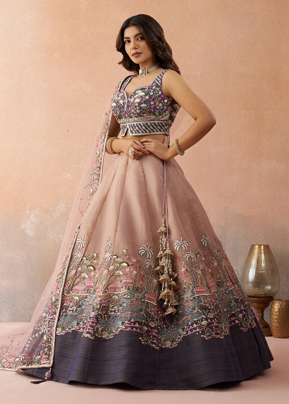 purple mauve lehenga uk