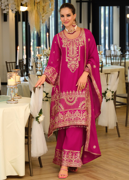 rani pink ethnic suit