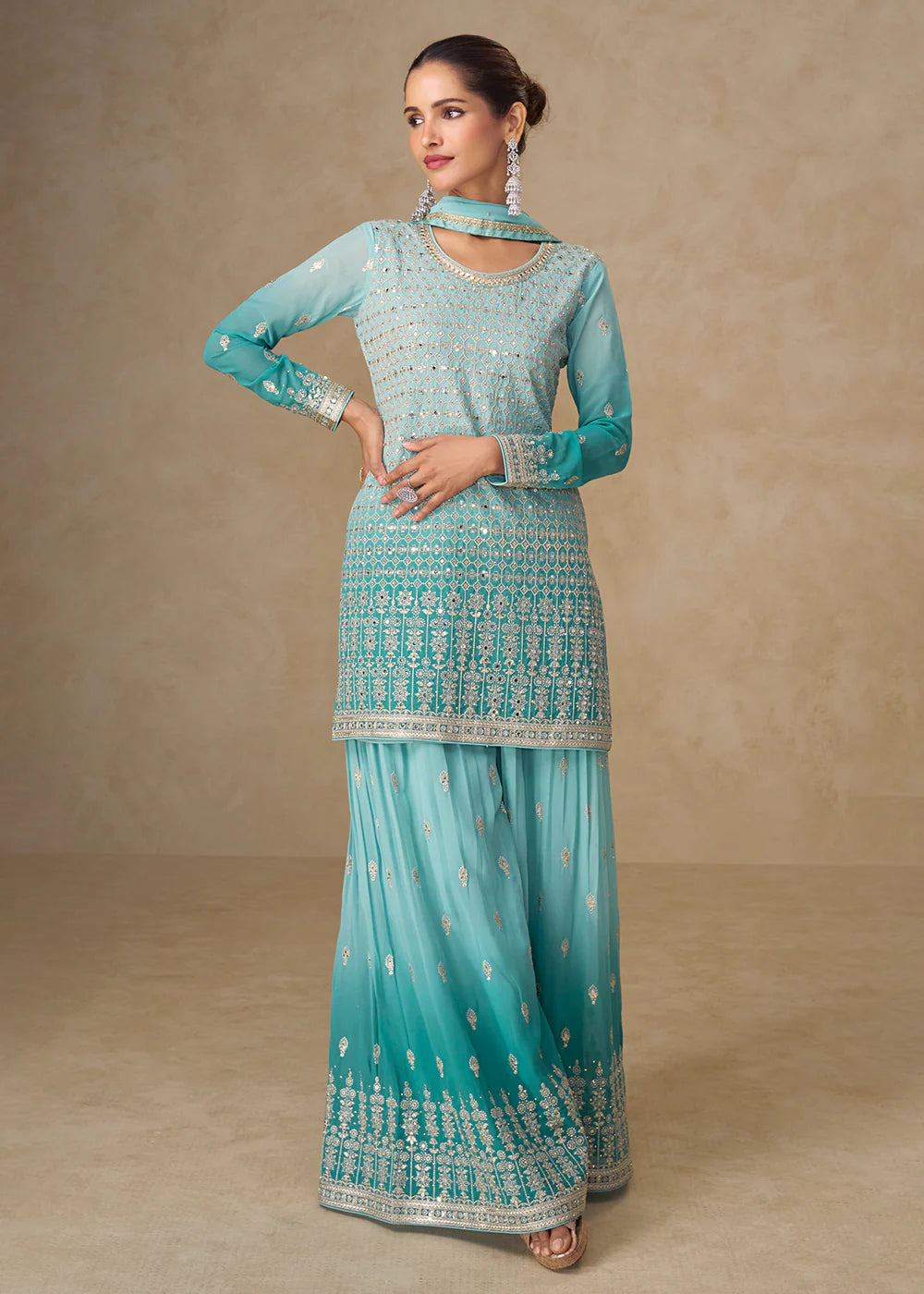 designer ethnic sharara suit canada