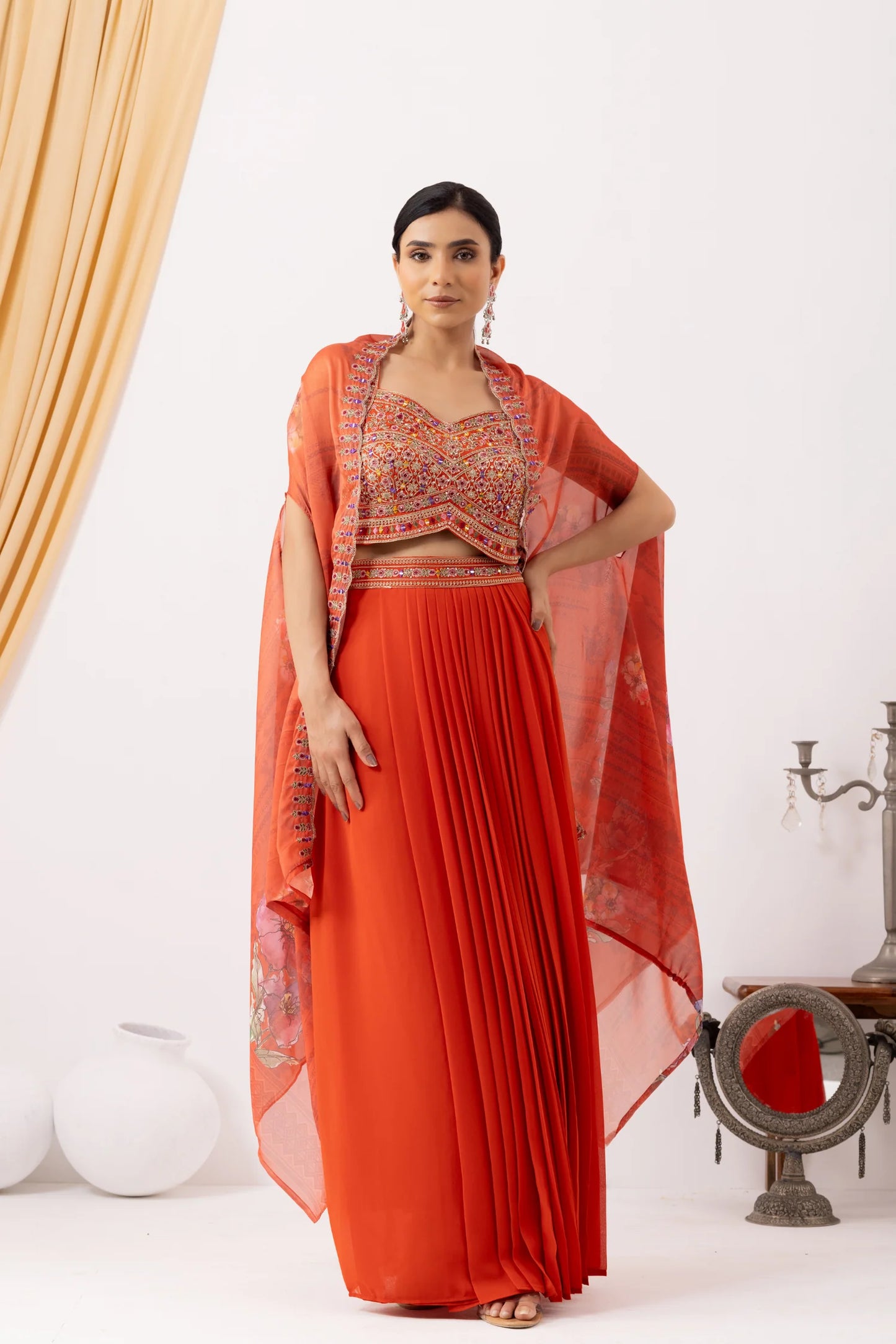 buy indian skirt cape set online pakistani festival outfit