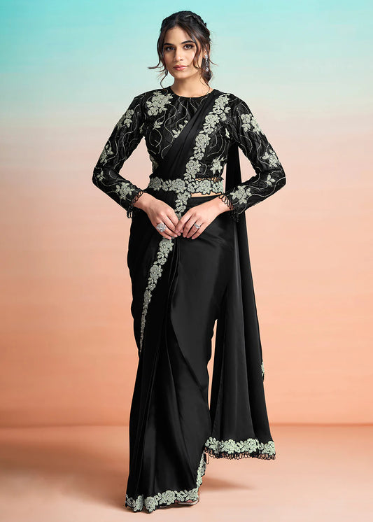 buy black wedding saree usa