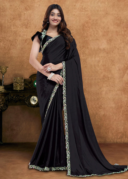 buy black wedding saree canada