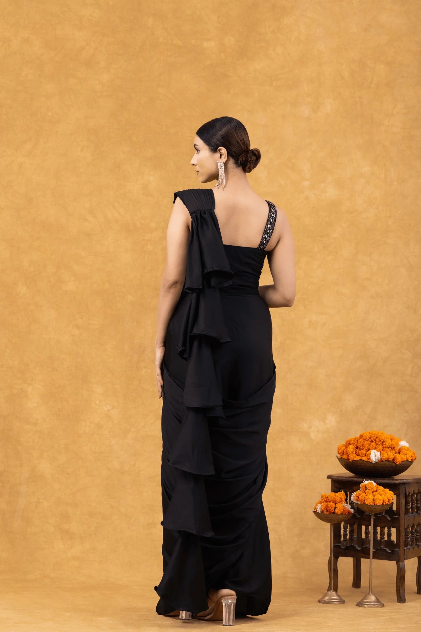 buy black saree uk online
