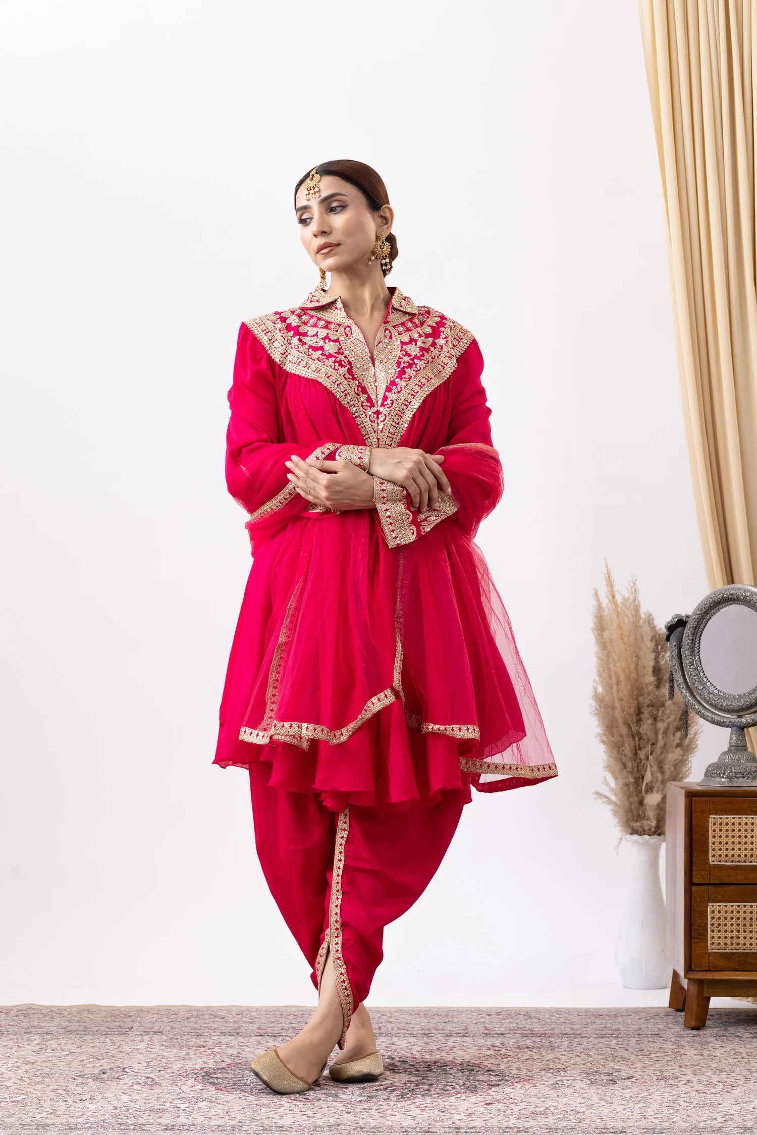 magenta pink tulip dress online uk wedding guest outfit
