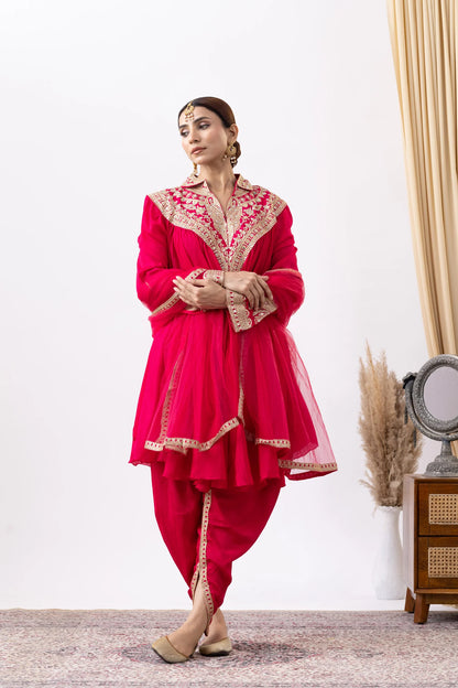 magenta pink tulip dress online uk wedding guest outfit