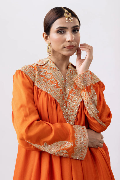 orange tulip dress online uk wedding guest outfit