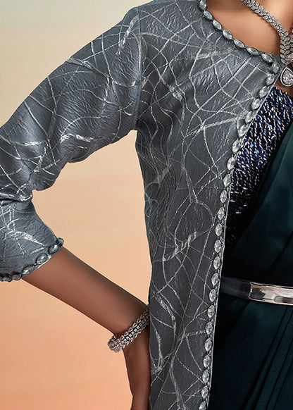 festive navy saree for women buy