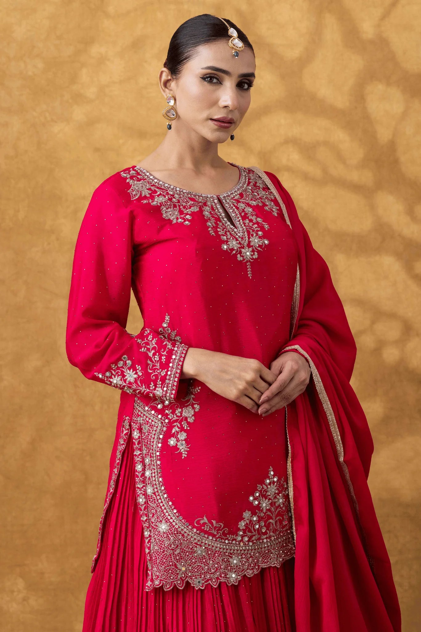 magenta pink sharara suit online uk wedding guest outfit