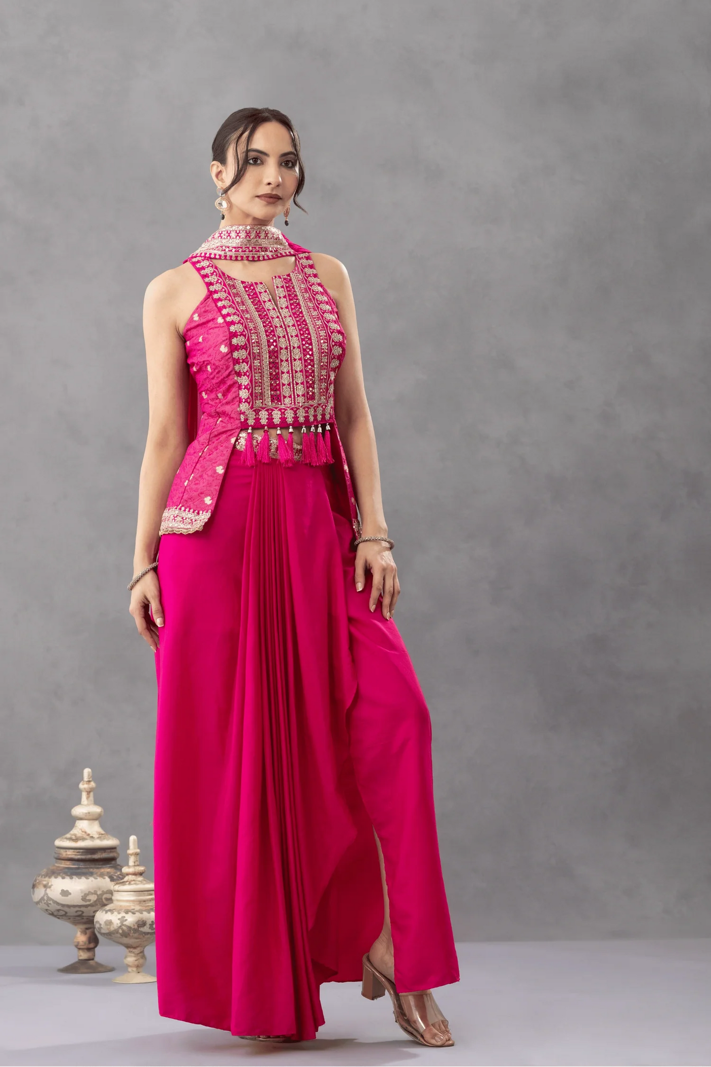 buy hot pink indo western outfit uk
