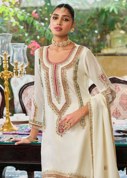 off white wedding guest outfit indian