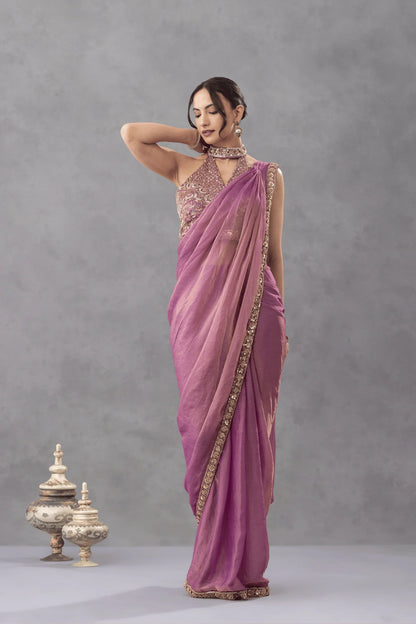 buy mauve bridesmaid saree uk