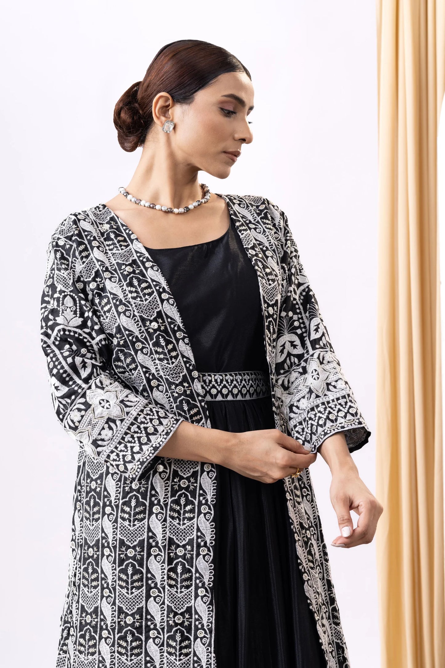 black gown online uk wedding guest outfit