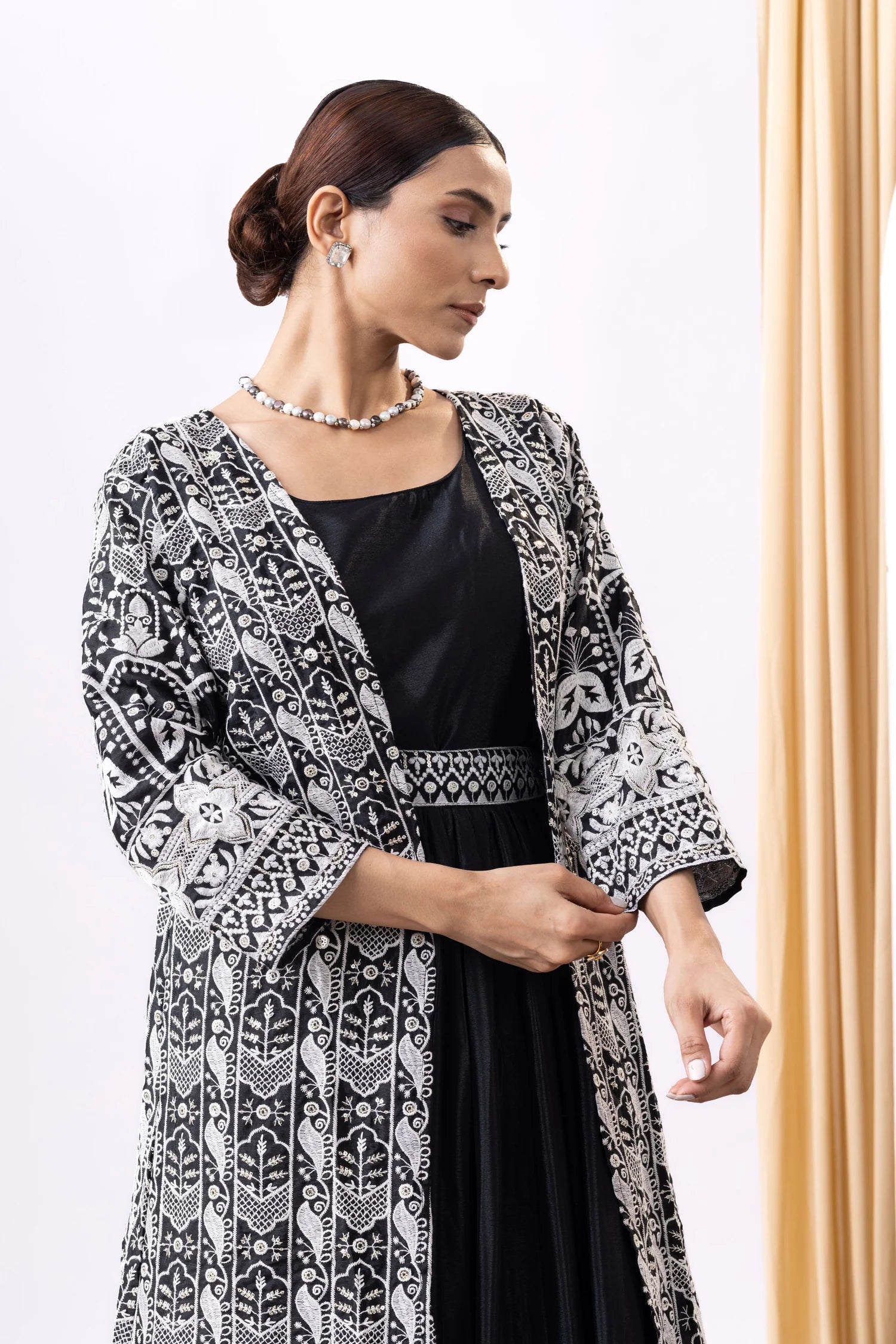 black gown online uk wedding guest outfit
