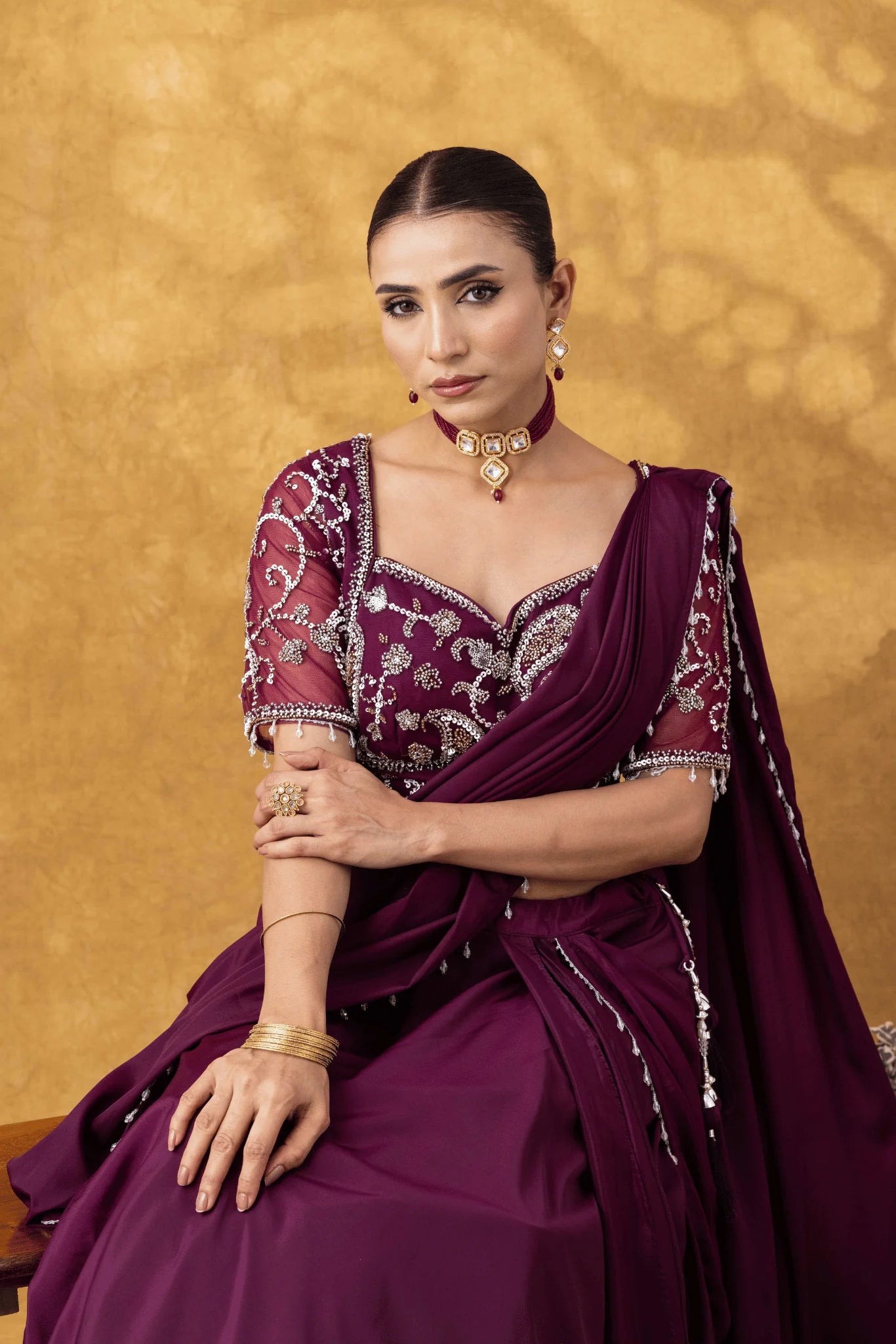 wine saree online uk wedding guest outfit