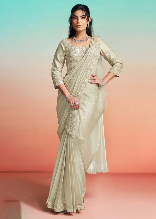 buy grey wedding saree usa