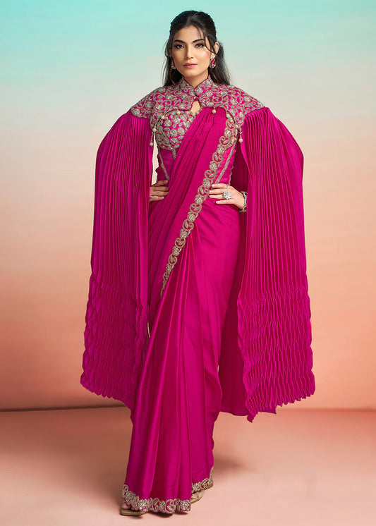buy pink wedding saree usa